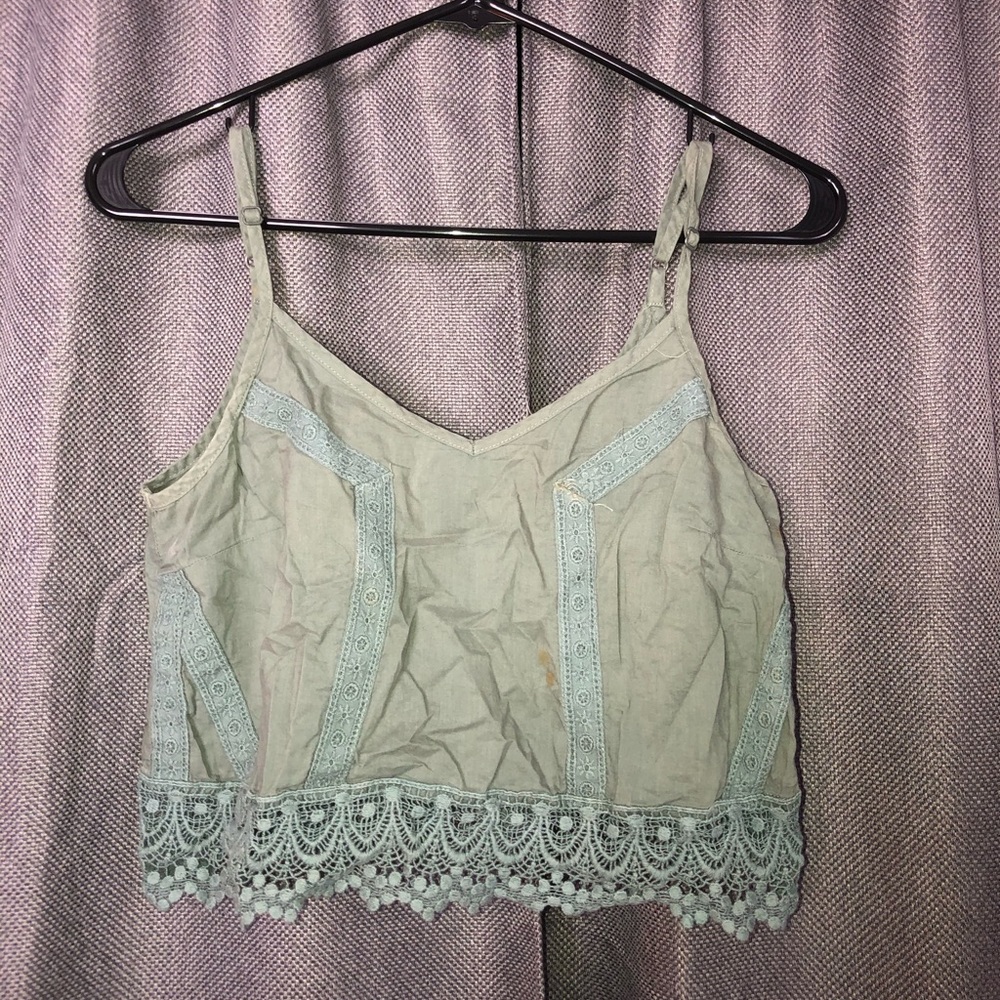 Green Lace Top